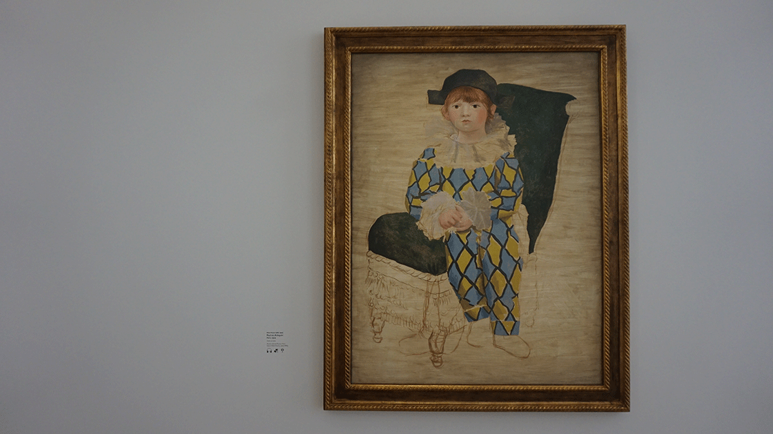 Paulo vestido como Arlequim, Pablo Picasso 