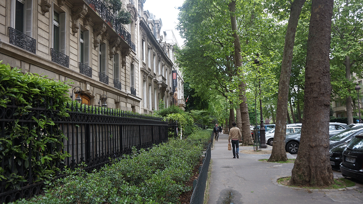 Paris é uma cidade arborizada com belas alamedas 