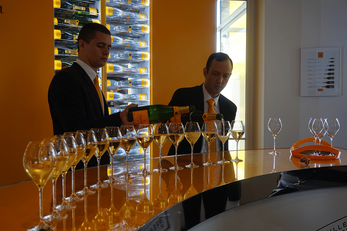 Degustação de Champanhe na Veuve Clicquot 