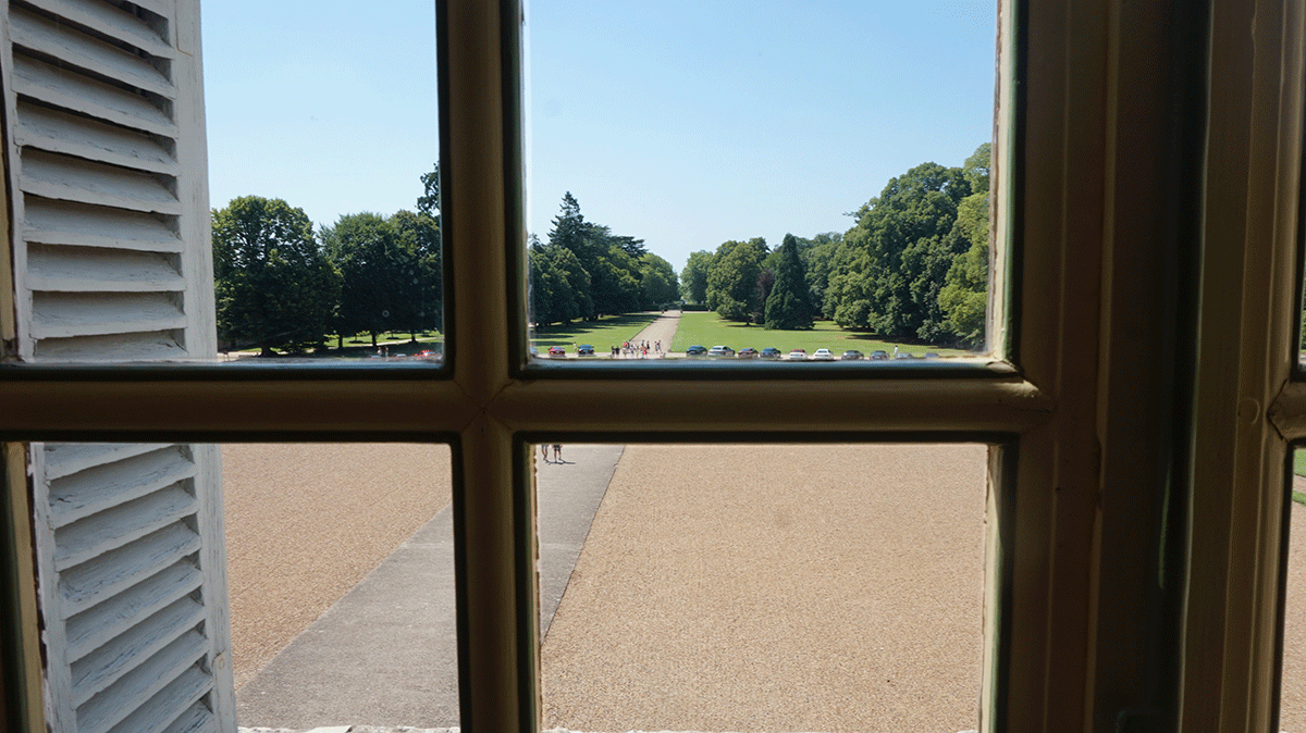 Vista para o parque do Castelo de Cheverny