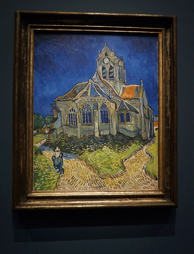 Igreja de Auvers-sur-Oise no museu d'Orsay 