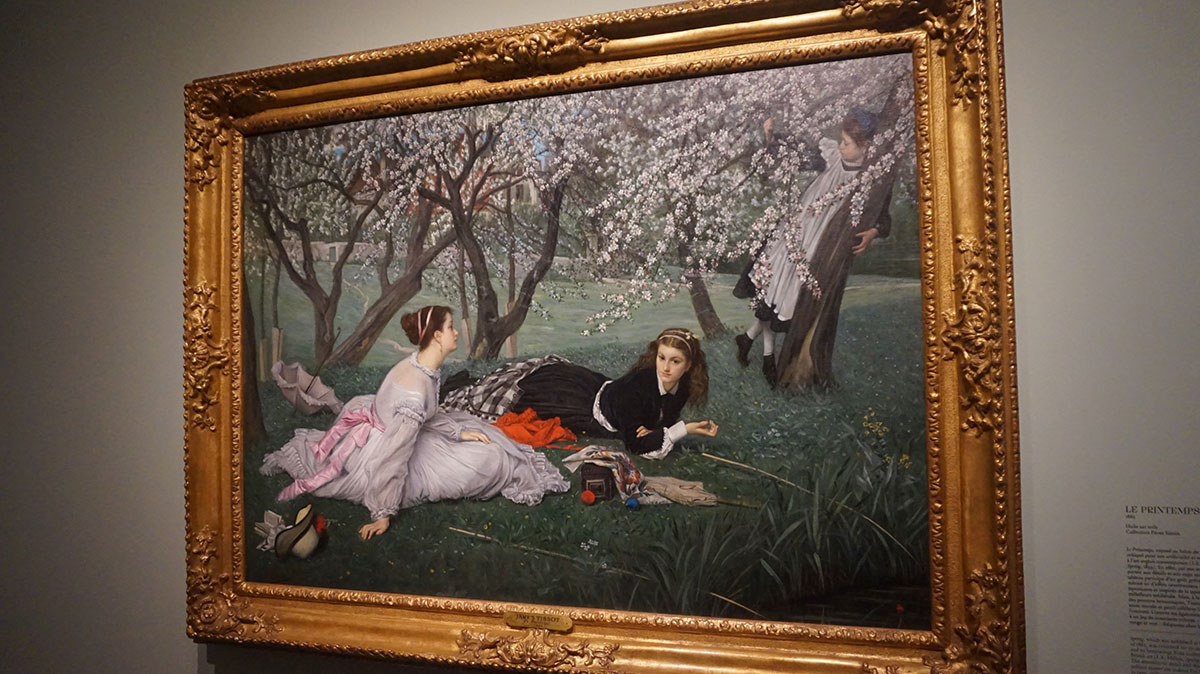 cena de primavera na pintura 